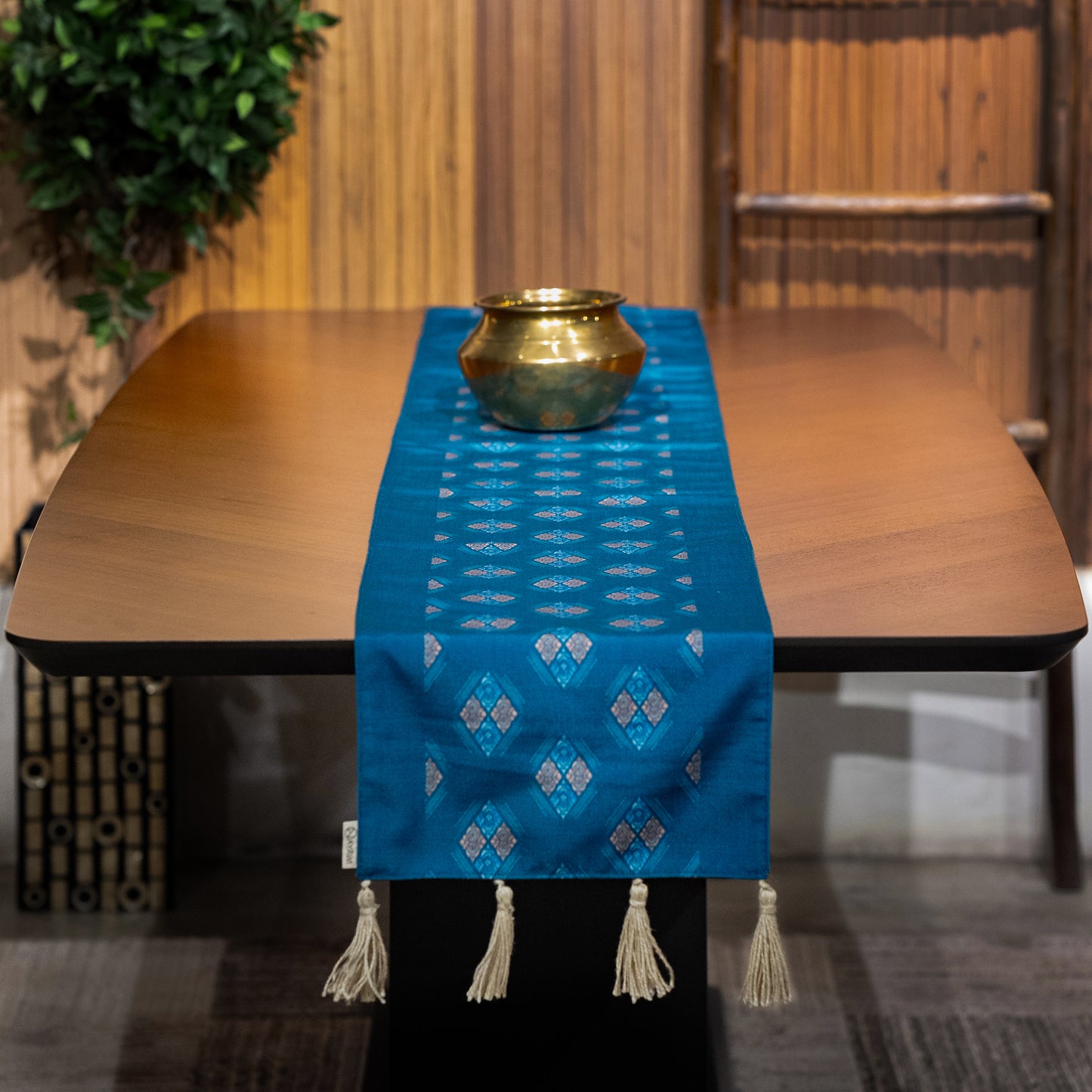 Cobalt Ensemble Double Sided Table Runner