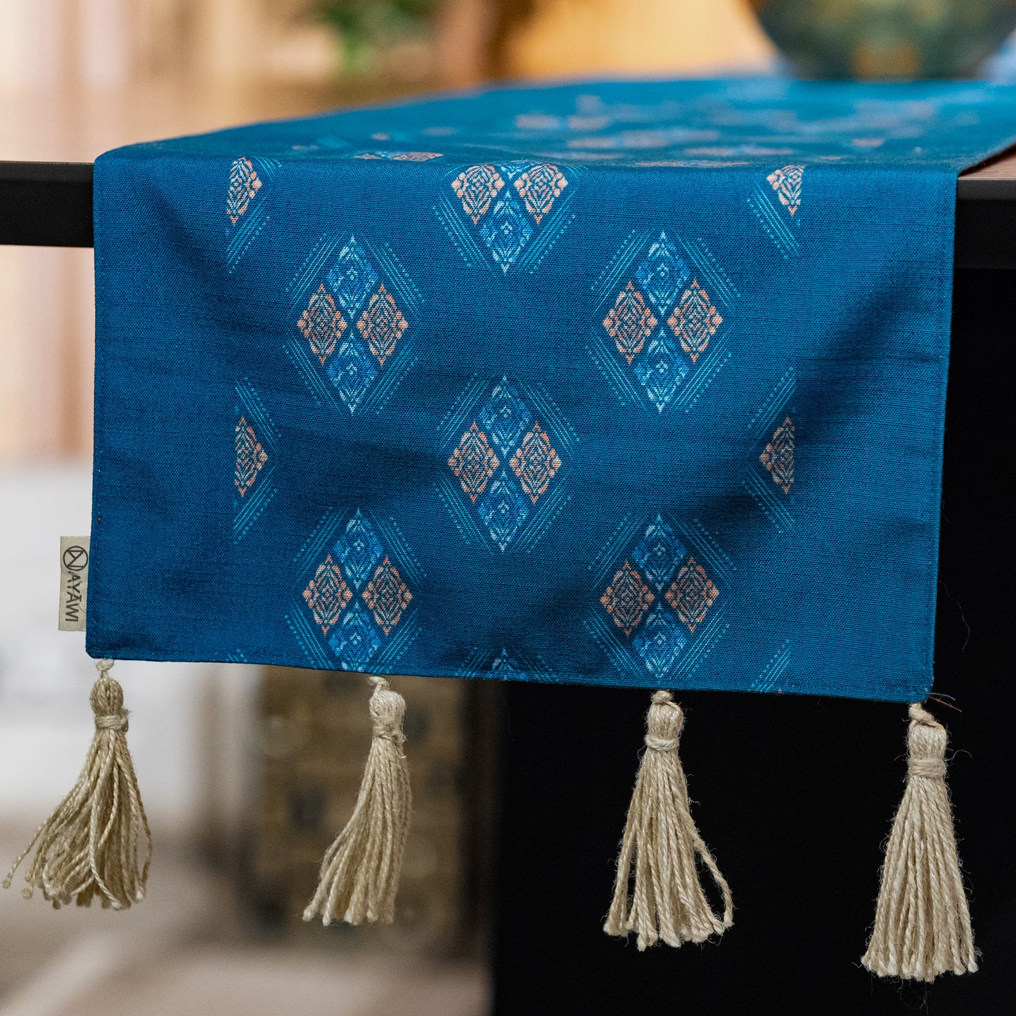 Cobalt Ensemble Double Sided Table Runner