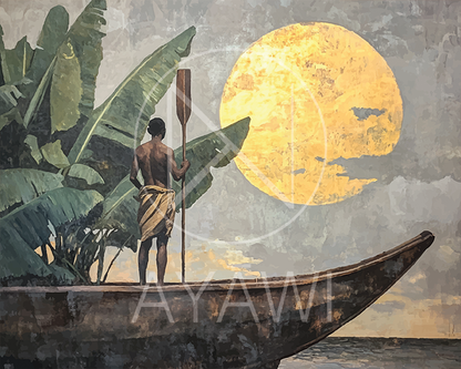 Sunset Oarsman